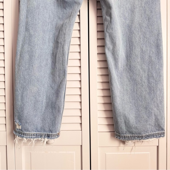 We The Free Free People Regular Mid Rise Blue Jeans Distressed Slouchy Size 29 - Picture 8 of 11